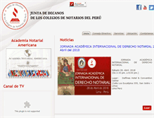Tablet Screenshot of juntadedecanos.org.pe